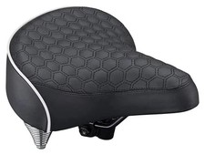Schwinn Comfort Bike Seat, Quilted, Wide Saddle, Black