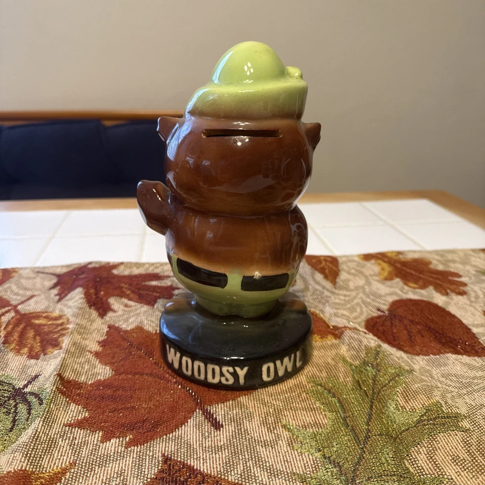 Woodsy Owl Bank GIVE A HOOT DON'T POLLUTE Vintage McCOY Forrest - Image 3 of 4