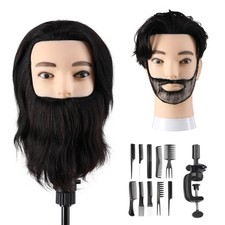Anstar Barber Mannequin Head Male with 100% Human Hair, Man Mannequin Head 19