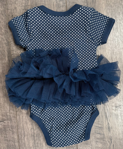 Baby Girl Clothes Two Feet Ahead Newborn Fighting Irish Notre Dame Tutu Romper - Picture 3 of 3