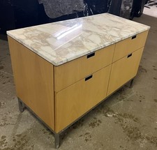 Florence Knoll Marble Top Credenza – Beech  – Mid-Century Modern