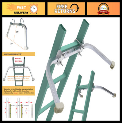 Heavy Duty Ladder Stabilizer - Aluminum Stand-Off Accessory for Roof & Gutter Cl