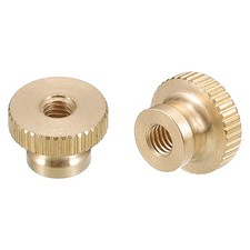 Knurled Thumb Nuts, 10pcs M5 x D16mm x H10mm Brass High Head Adjusting Nuts