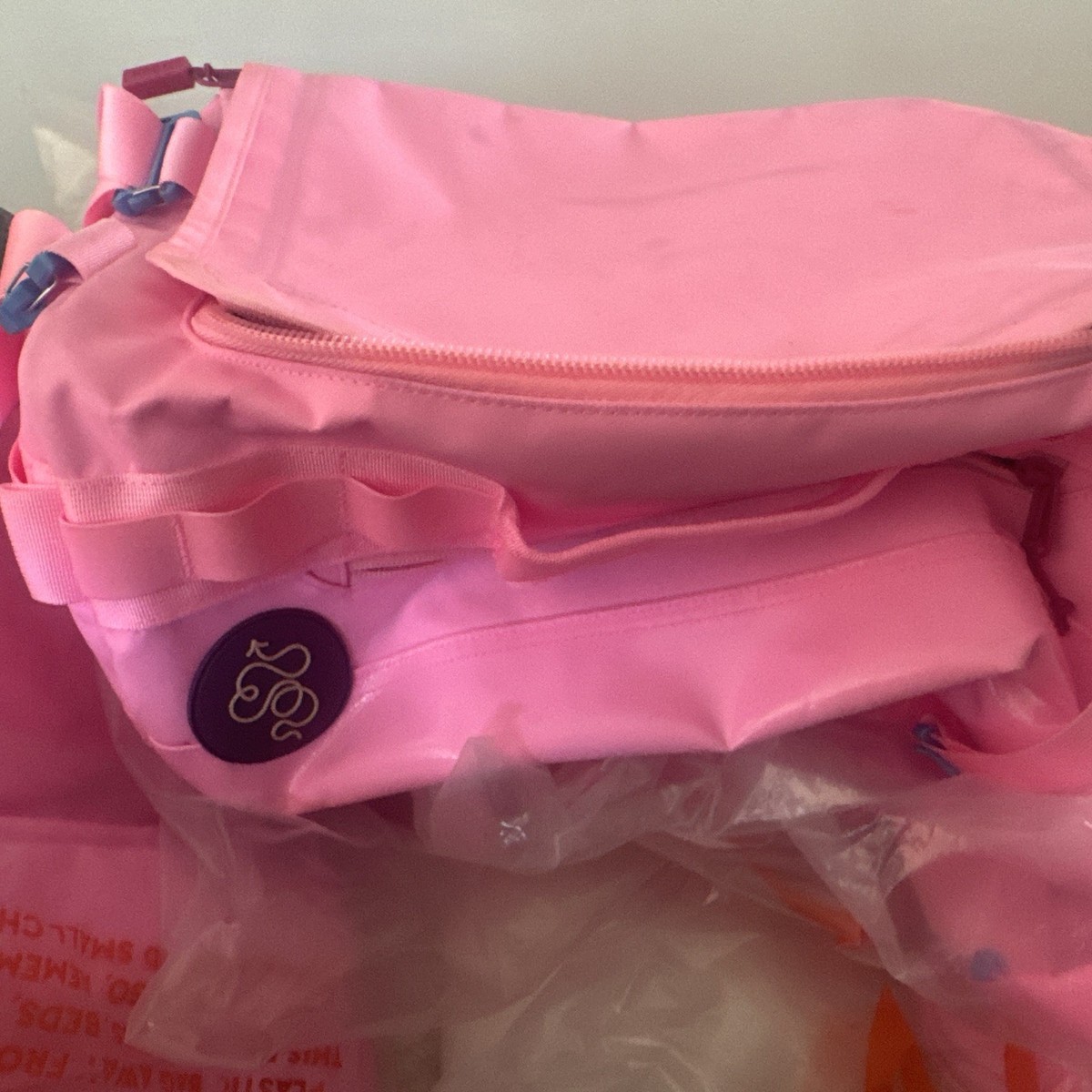 Lot of 2 Used With Stains Baboon to the Moon Cotton Candy Pink Go Bags 32L & 40L Baboon to the Moon Cotton Candy Pink Go Bag Mini With Slight  main image 3