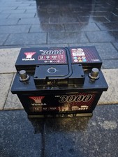 YUASA YBX3000 CAR BATTERY 12V 62Ah 550A size 243x175x190mm used