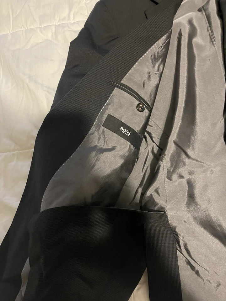 Hugo Boss Black Stripe Rayon Mens Suit - Image 4 of 4