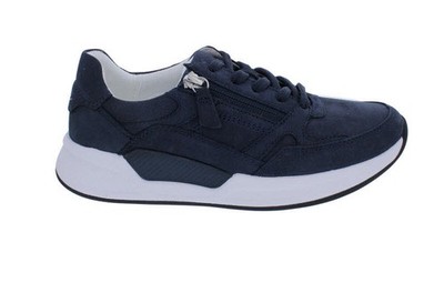 Rollingsoft sneaker 86.958.36, nubuck leather, dark blue zipper, footbed to