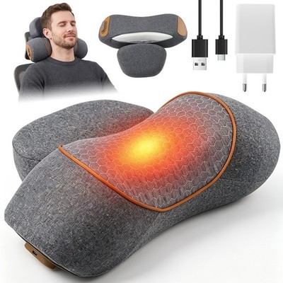 3 in 1 Nackenmassagekissen mit Wärmefunktion Akku 2500mAh USB für Auto & Reise