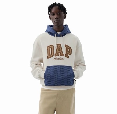 GAP x Dapper Dan DAP Logo Limited Edition Hoodie Sweater Stone Men's Small NWT