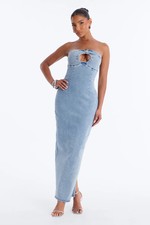 Y2K Muse Denim Maxi Dress-Fashion Nova|46658