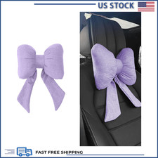 Cute Bow Car Headrest Pillow Breathable Memory Foam Neck Pillow Adjustable Stra