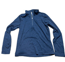 Boys Vineyard Vines Performance Fabric Quarter Zip Textured Navy Blue Large 16