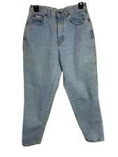 CHIC VTG 90s High Rise Mom Jeans Womens Size 12P LtBlue Denim Made in USA Petite