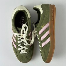 Adidas Gazelle Focus Olive / Pink / Gum - UK 4.5