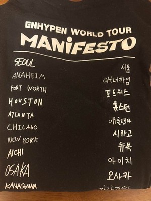 ENHYPENMANiFESTOS/S-SHIRT（BK_L） ENHYPEN 1st WORLD TOUR 2022