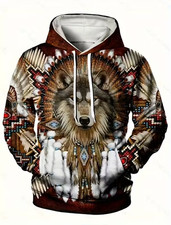 Wolf Pack Animal Design 3D All Over Print Hoodie - Adults  Youth