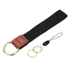 Stretchy Wristlet Keychain Lanyard for Keys Phone Wallet, Black