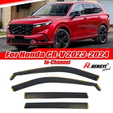 In-Channel For Honda CR-V 23-24 Smoke Rain Guards Vent Deflectors Window Visors