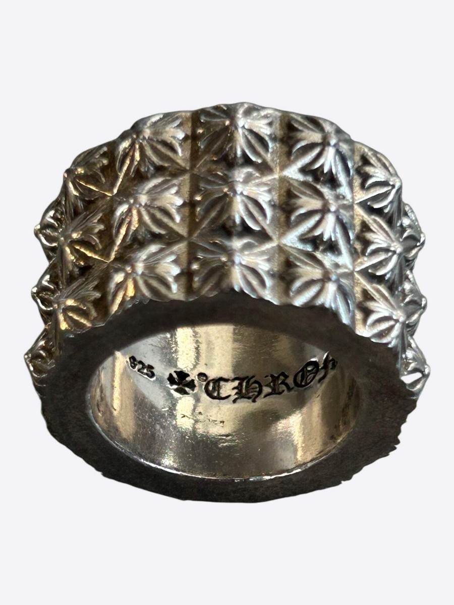 Chrome Hearts Silver Pete Punk Triple Stack Ring | eBay