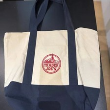 Trader Joe  s Full Size Canvas Tote   Viral TikTok Trend Grocery Bag