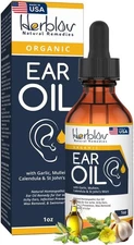 Organic Ear Oil for Infections - Natural Eardrops Infection... 