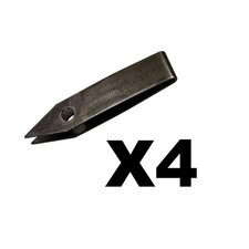 Uncle Bill's Black Oxide Silver Gripper Tweezers w/ Recloseable Tube 4-Pack 