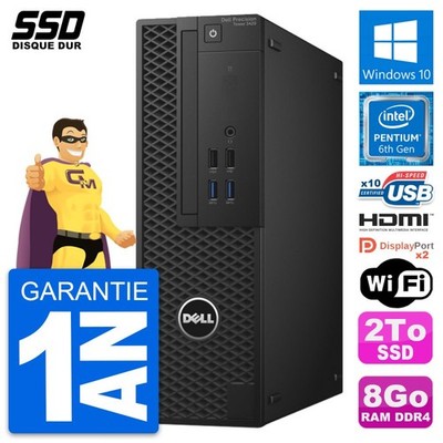 PC Dell Precision T3420 SFF Pentium G4400 RAM 8Go SSD 2To HDMI Windows 10 Wifi