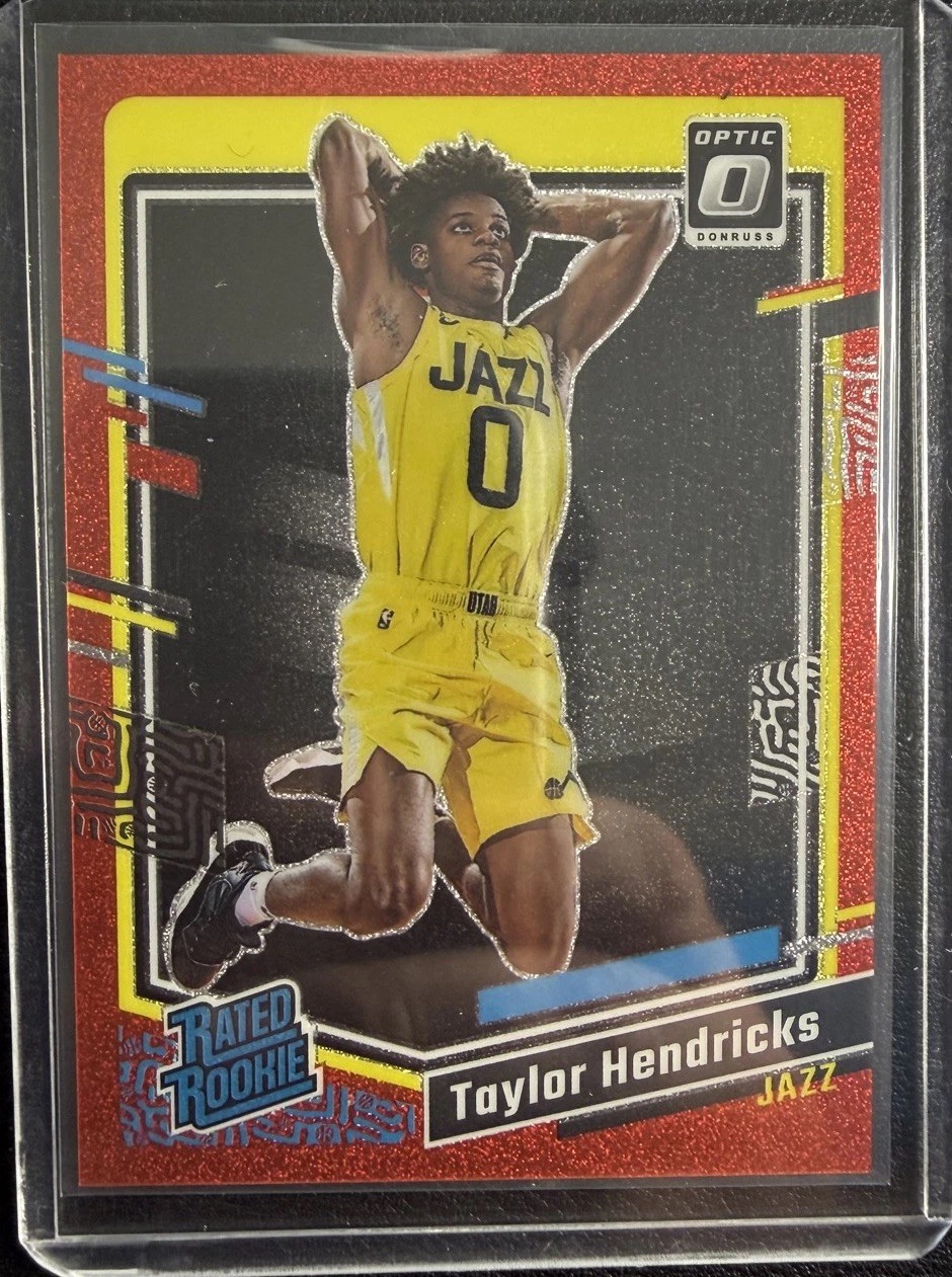 Taylor Hendricks • 2023-24 Panini Donruss Optic • Rated Rookie • Red Glitter /75