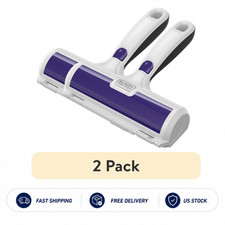 2 PACK BLACK DECKER Reusable Pet Hair Fur Lint Roller Remover, Cleaning Tool