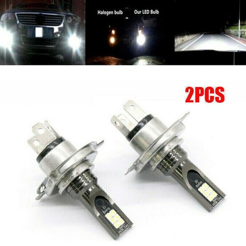 2x H4 LED 400LM 6000K Super White Headlight Bulbs Conversion Kit Hi-Lo Beam