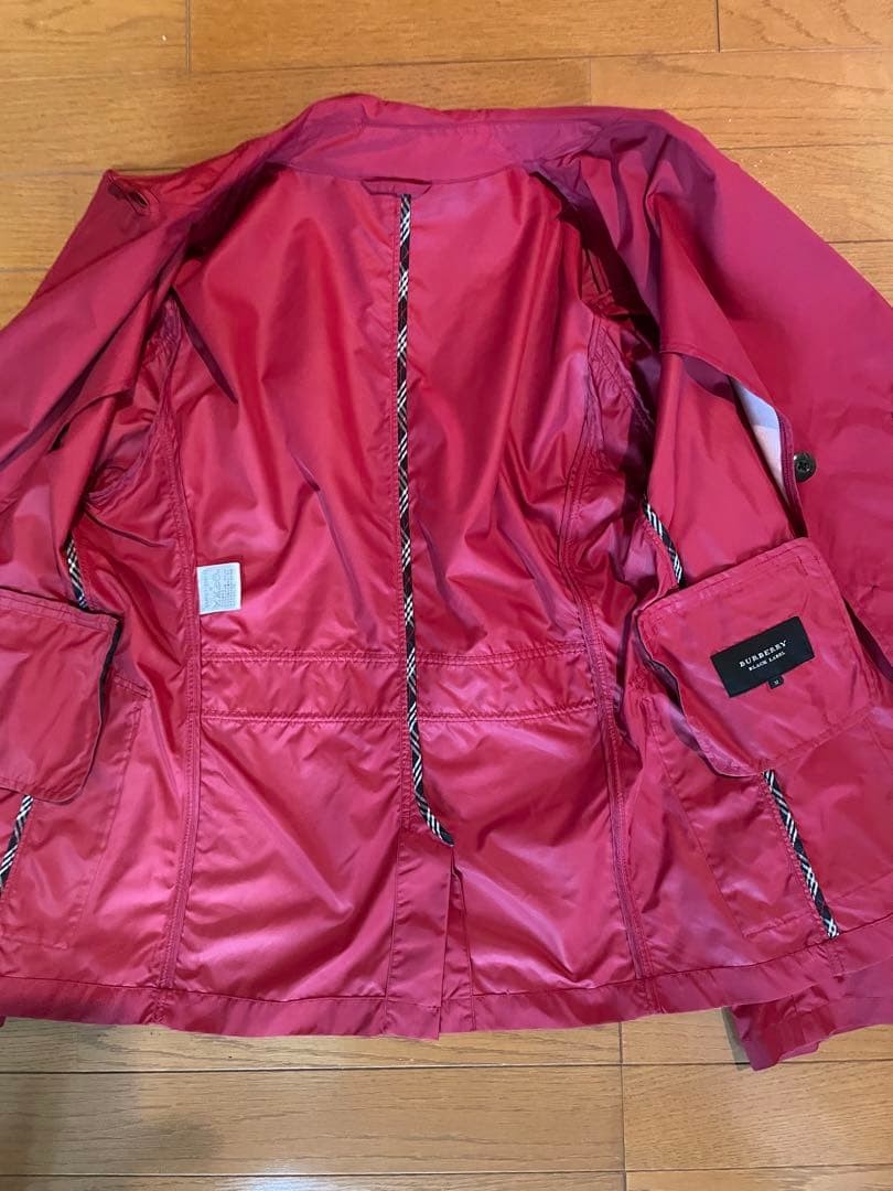 BURBERRY BLACK LABEL Peacoat Red Size M From Japan thumbnail 23