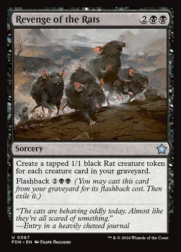 1x Revenge of the Rats NM Eng MTG - Foundations