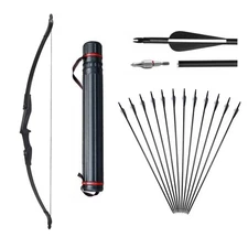 57 in 30/40Lbs Archery Recurve Bow Right Left Hand Black for Beginner Teenagers