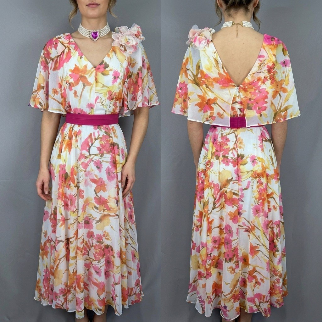 Invitaciones Veni Infantino fuxia limón floral madre de la novia/novio vestido 10