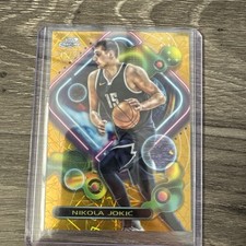 2024 Topps Cosmic Chrome #55 - Nikola Jokic - Gold Interstellar Refractor /50