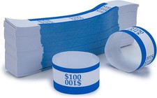 Pack of 500 Currency Band Self Sealing Currency Straps Bands Money Bill Wrappers