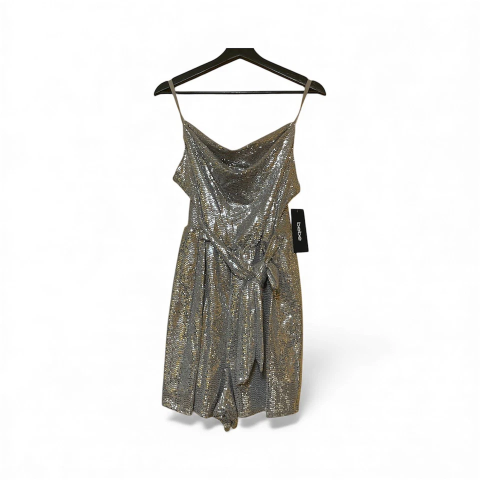 Romper Bebe prata lantejoulas tamanho G - Imagem 3 de 3