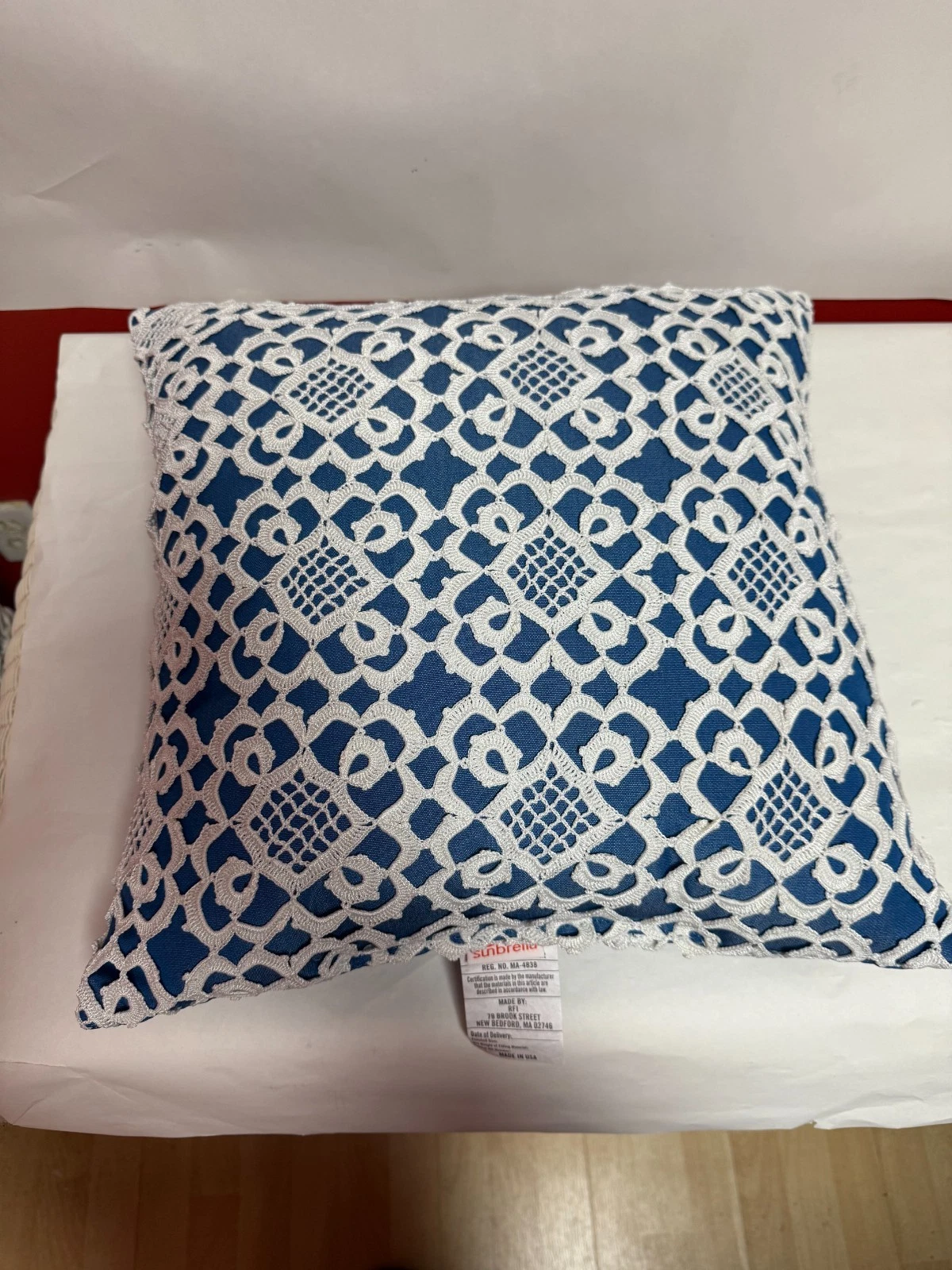 Front Hand embroidery Throw Pillow