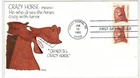 CAROLE MURRY HANDPAINTED FDC #1855 INDIAN CRAZY HORSE SOUTH DAKOTA PAIR