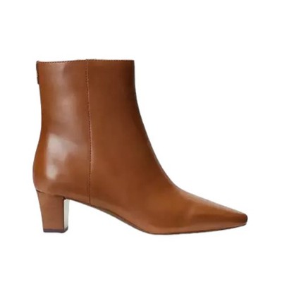 Ralph Lauren Womens 7 B Polo Tan Leather Willa Ankle Booties DISPLAY GB9