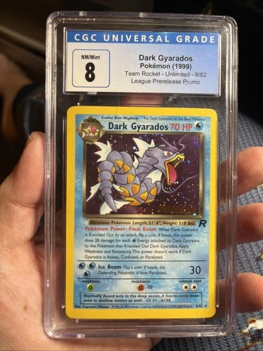 CGC 8 Dark Gyarados 8/82 League Prerelease Promo Team Rocket 1999 Pokemon Card