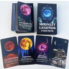57 Card Moonlit Legends Oracle Tarot Deck- Life Questions-Quality