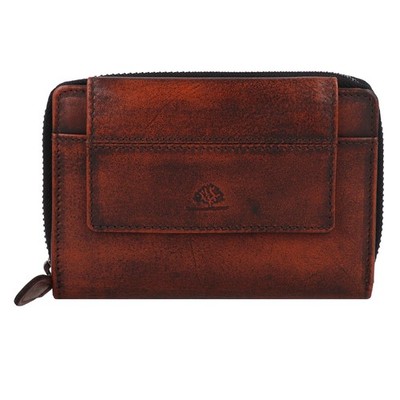 Greenburry Destressed Geldbörse RFID Leder 13,5cm #GB-2152 (rusty orange)