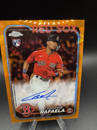 Ceddanne Rafaela [Orange] #CSA-CR 2024 Topps Chrome Sapphire Autograph card