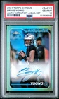 2024 TOPPS CHROME BRYCE YOUNG AUTOGRAPH BLUE AQUA VARIATIONS /199 PSA GEM MT 10