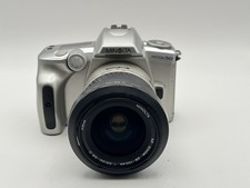 Minolta Maxxum 50 Silver SLR Camera AF 28-100mm Lens Vintage Film Tested