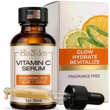 Vitamin C Serum for Face - Hyaluronic Acid, Aloe Vera, Vitamin E, CoQ10 - Ant...