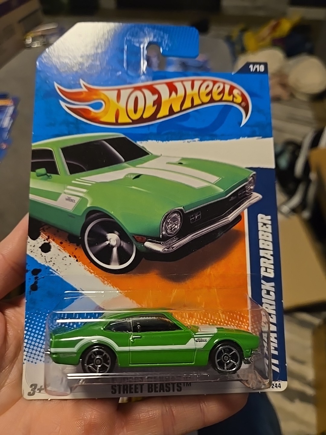 Hot Wheels 2011 Street Beasts 1/10 081 Ford '71 Maverick Grabber GREEN OH5 KMart