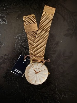 Joop Damen Armbanduhr Goldfarben Weißes Zifferblatt