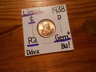 1938D Lincoln Cent Gem BU+ BLAZER!!!! PQ!!!! LOOOOOOOOOOK!!!!!!